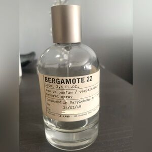 Le Labo bergamot 22 100ml 3.4 fl. oz Empty Bottle.
